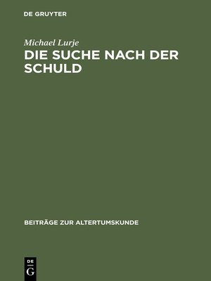 cover image of Die Suche nach der Schuld